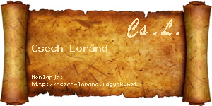 Csech Loránd névjegykártya